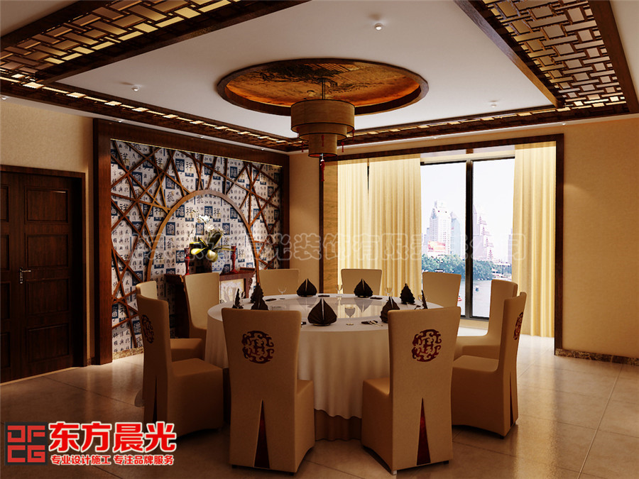 中式風(fēng)格會所裝修設(shè)計中式餐廳設(shè)計美觀大方