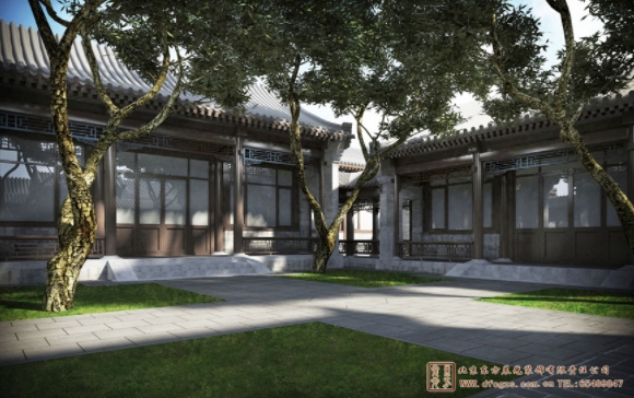 二進(jìn)四合院庭院設(shè)計