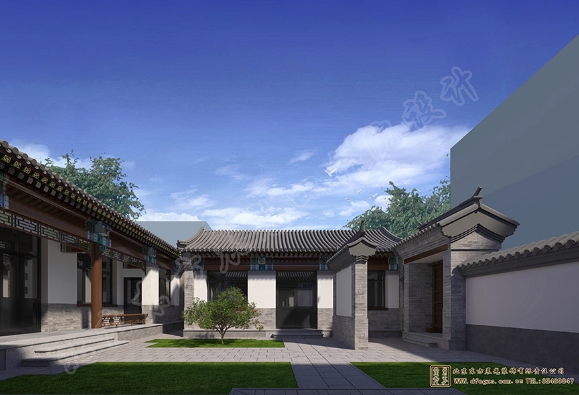 仿古三合院