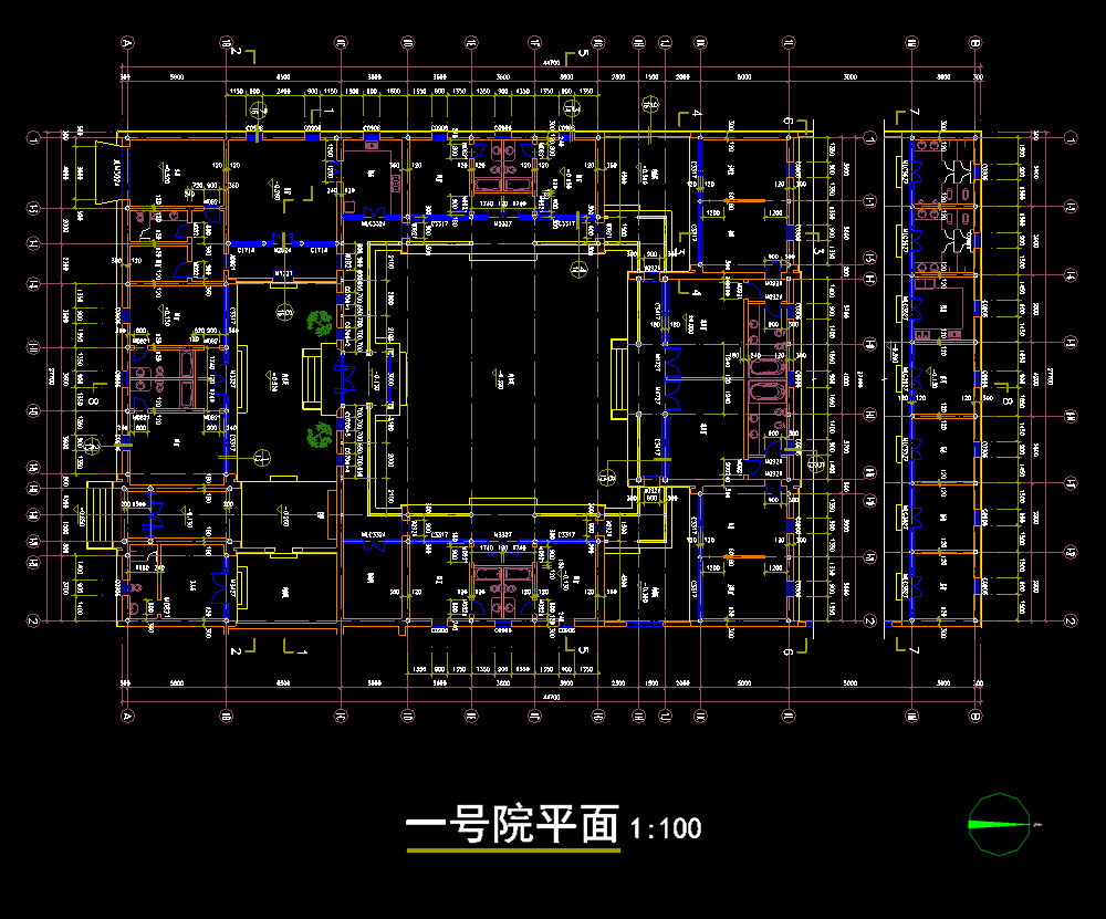 仿古中式別墅施工圖
